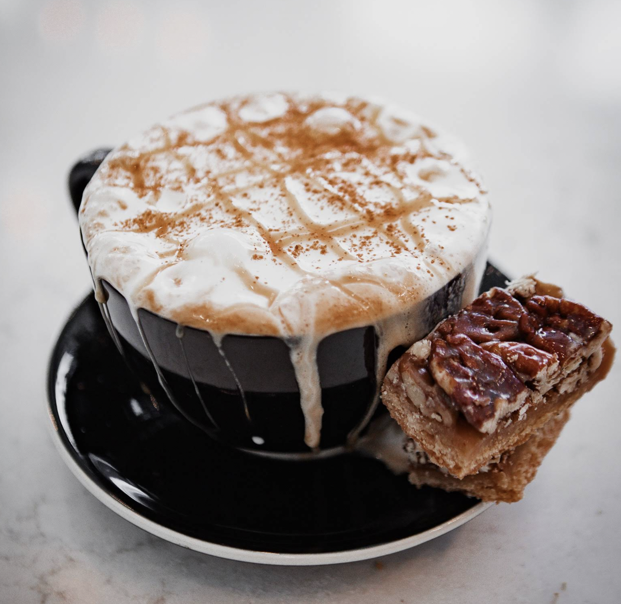 Artisanal latte from Land of a Thousand Hills Coffee