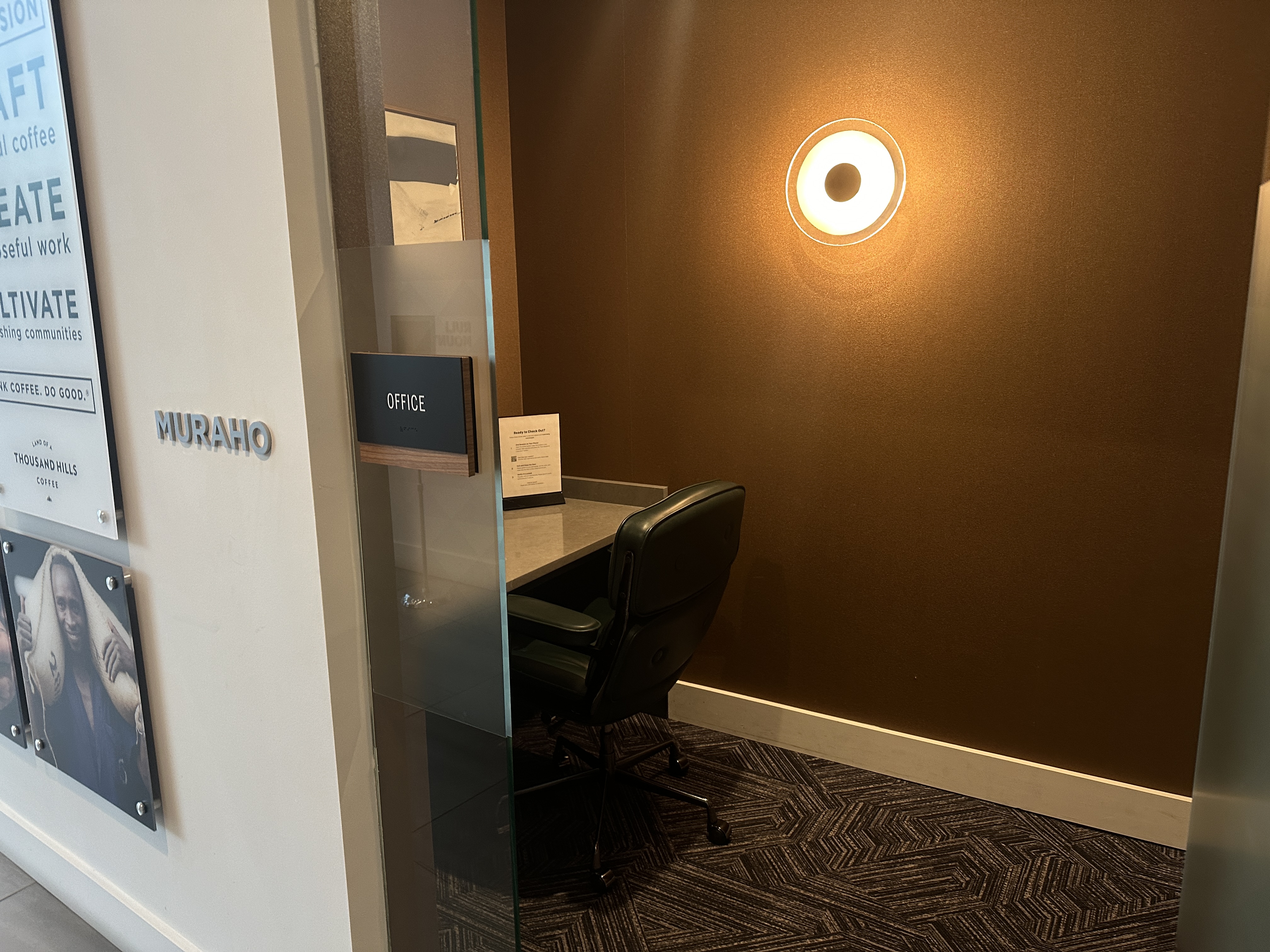 Private meeting room for remote work at LOTH Spring St Atlanta