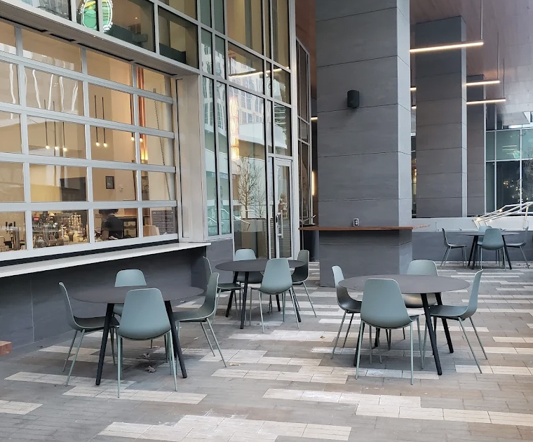 Secluded outdoor patio at LOTH Spring St Atlanta